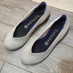 ROTHY'S THE FLATS FLAX BIRDSEYE  BALLET FLATS SIZE US 7.5